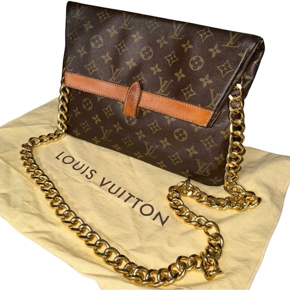 VINTAGE Louis Vuitton Pochette Pliante Fold Over Crossbody Clutch Retro 70s LV - Picture 3 of 16